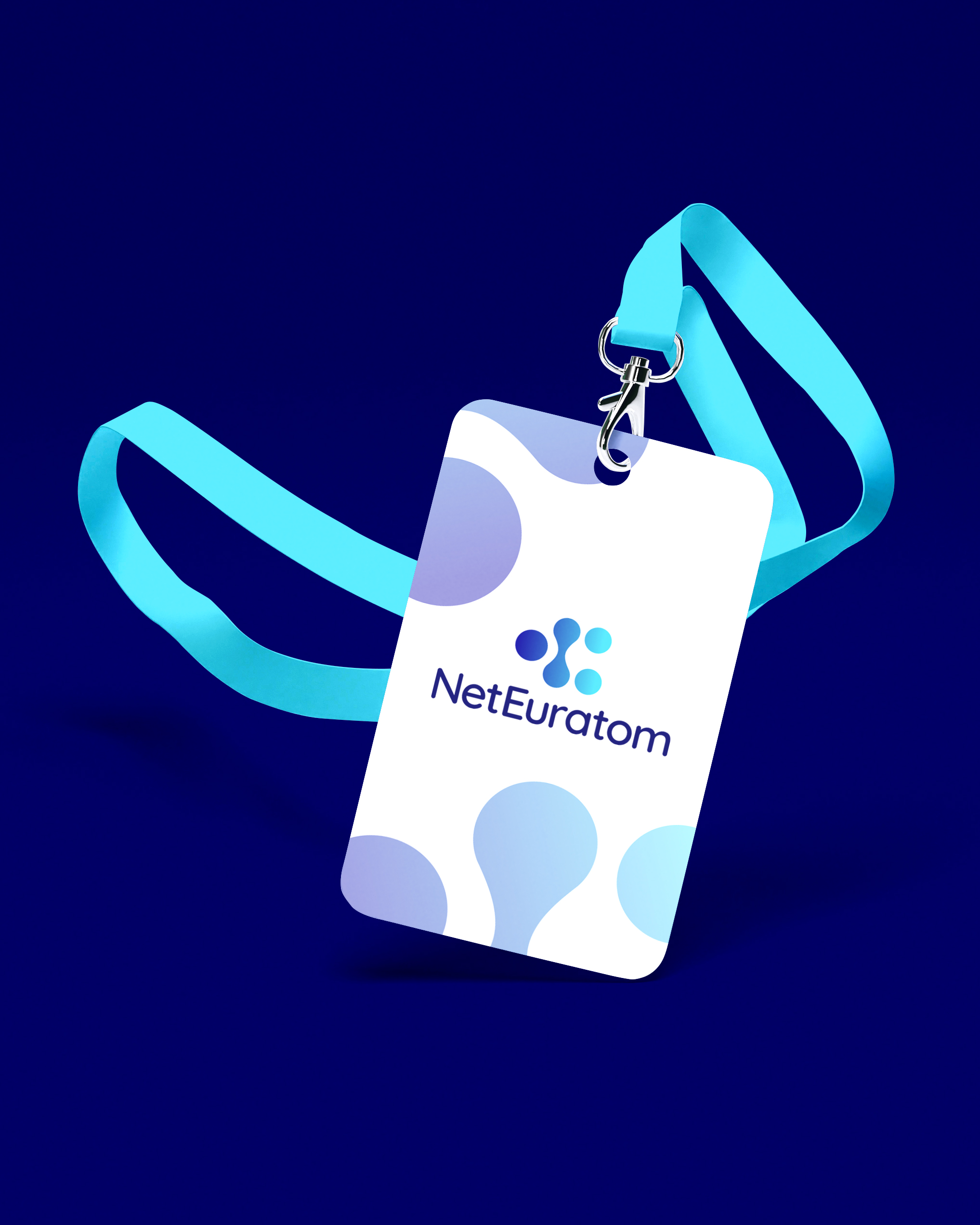 Vertical id cards holder mockup